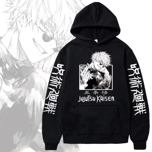 Gojo Satoru Printed Tops Jujutsu Kaisen Anime T-Shirts Unisex Otaku Short Sleeves Hip Pop Tops 100% Cotton Casual Streetwear