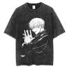 Anime Inspired Washed Graphic T-Shirt