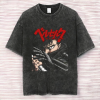 Harajuku Vintage Anime Sweatshirt | Berserk Guts Griffith Graphic Tee | Unisex Oversized Manga Shirt | Y2K Horror Tops Tees | Anime Clothing