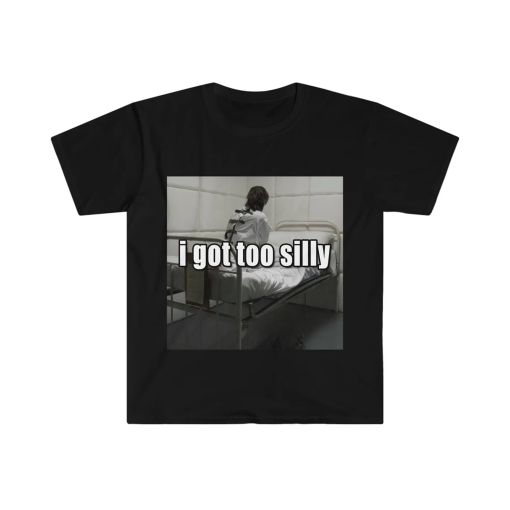 Funny Meme TShirt, I Got Too Silly Psycho Joke Tee, Gift Shirt