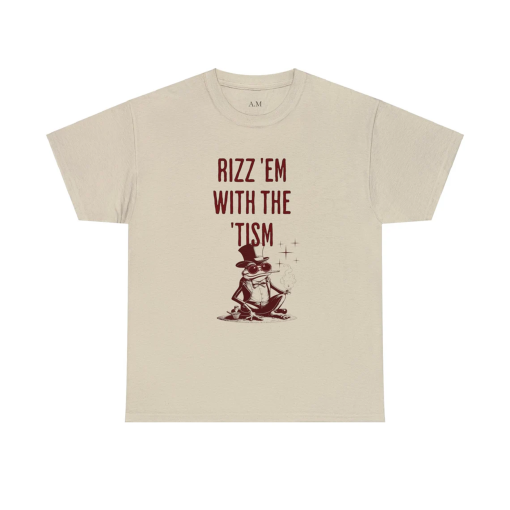 Rizz Em with The Tism (Unisex) Heavy Cotton Tee Frog Meme T Shirt Funny T Shirt Gift Funny Valentines Gift