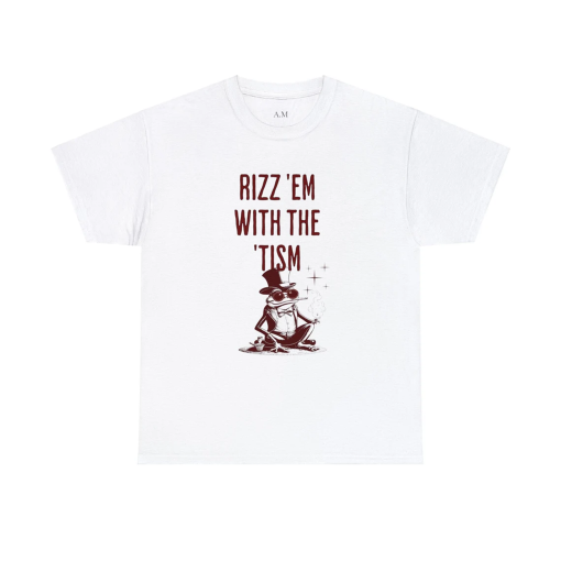 Rizz Em with The Tism (Unisex) Heavy Cotton Tee Frog Meme T Shirt Funny T Shirt Gift Funny Valentines Gift