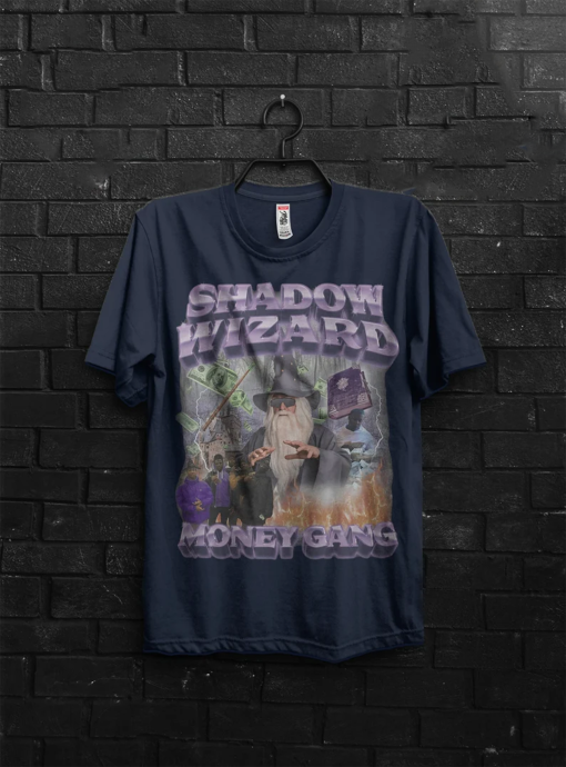 Shadow Wizard Money Gang Funny Gifts Meme’s T Shirt For Man,Gen Z Humor Ganjalf Shirt For Teenager,Gangstar Appareal Quotes About to Laugh