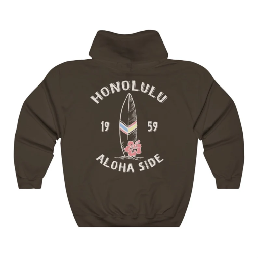 Hawaii Honolulu Hoodie For Woman For Man Vintage Surfing Hoodie Aesthetic Hoodie Blue Hoodie Trendy Hoody Beach Sweatshirt