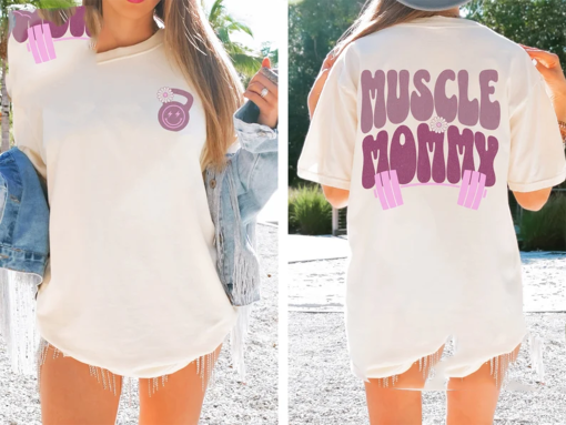 Muscle Mommy Comfort Colors T-Shirt, Muscle Mom Crew, Pump Cover Workout Shirt, Gift for Gym Lovers, Mother’s Day Shirt, Weightlifting Shirt