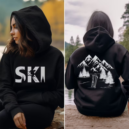 Ski Hoodie, Ski Sweatshirt Winter Sports Sweatshirt, Skiing Sweatshirt Snowboard Sweatshirt, Apres Ski Sweater, Ski Sweater, Mountain Hoodie