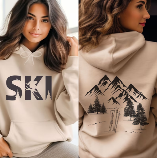 Ski Hoodie, Ski Sweatshirt Winter Sports Sweatshirt, Skiing Sweatshirt Snowboard Sweatshirt, Apres Ski Sweater, Ski Sweater, Mountain Hoodie