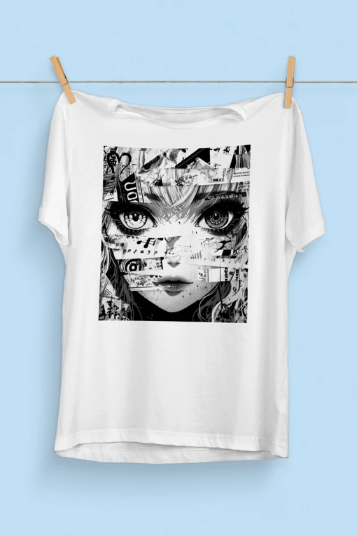 Grunge Anime Manga Girl T-Shirt | Kawaii Clothing | Alt Clothes | Anime Aesthetic | Grunge Clothing | Harajuku Streetwear Shirt