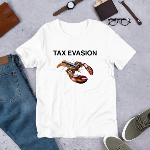 Tax Evasion Lobster Unisex T-Shirt Y2K Funny Meme Shirt / Ironic Shirt / Weirdcore Clothing / Shirt Joke Gift / Oddly Specific