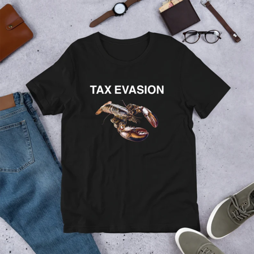 Tax Evasion Lobster Unisex T-Shirt Y2K Funny Meme Shirt / Ironic Shirt / Weirdcore Clothing / Shirt Joke Gift / Oddly Specific