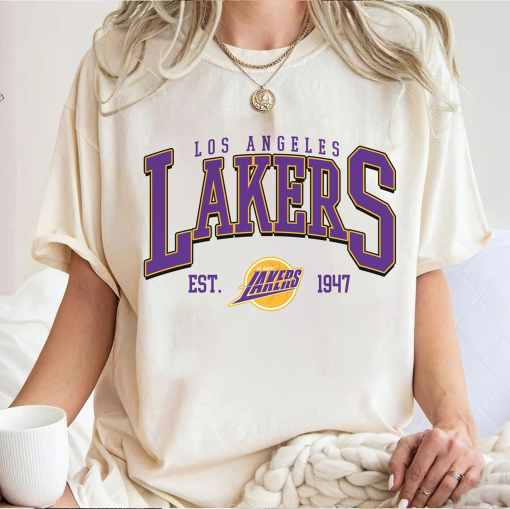 Vintage Los Angeles Basketball Shirt, Los Angeles Laker Sweatshirt, LA Crewneck, LA Laker Hoodie Fan Gift, Basketball mama tee