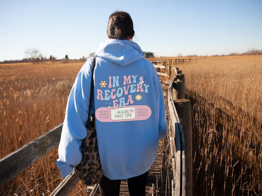 Mental Health Hoodie With Positive Affirmation Print On The Back