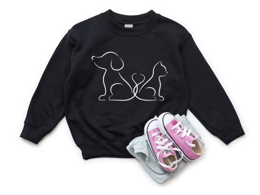 Cat Dog Lover Sweatshirt, Cat Lover Gift, Dog Lover Gift, Dog Lover Crewneck, Cat Dog Pullover Sweatshirt, Animal Lover Sweater