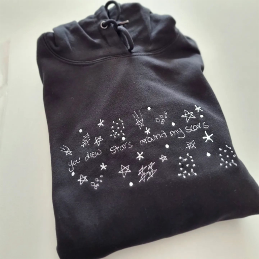 you drew stars embroidered crewneck