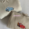 Cars Couple Sweater, Cartoon Mc.que/en x S/al.ly x M/at.er Embroidered Sweatshirts, Trending Crewneck, Vintage shirt, Embroidery Hoodie