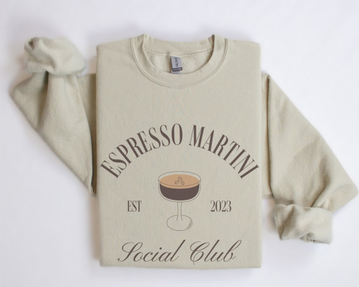 Espresso Martini Social Club Crewneck Sweatshirt | Custom Established Date | Bachelor, Bachelorette, Birthday Party Outfit | Men, Women Gift