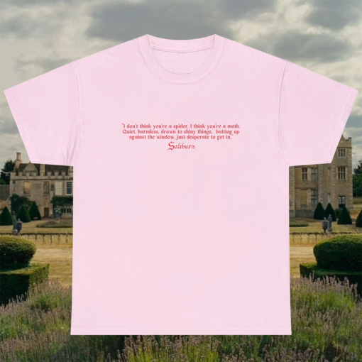 Saltburn T-Shirt Jacob Elordi, Spider Moth Quote Saltburn Movie Tee, Saltburn Merch, Directed by Emerald Fennell Unisex Heavy Cotton Tee