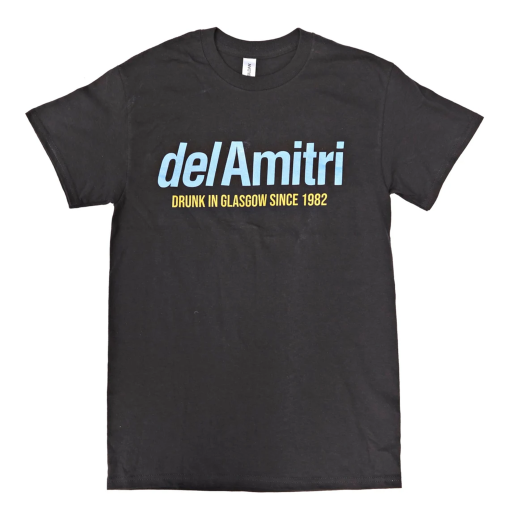 Official Del Amitri tour shirt 2023 (Drunk In Glasgow – Black)