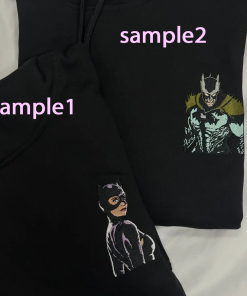 Batman inspired/ fully embroidered sweatshirt or hoodie/…