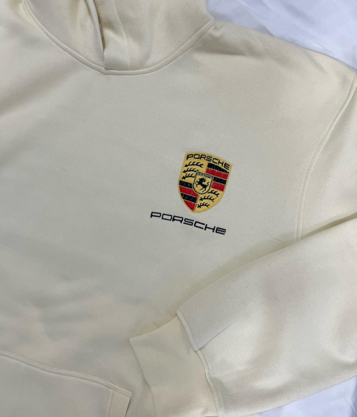 Embroidered Porsche Hoodie – Custom Streetwear for Car Enthusiasts