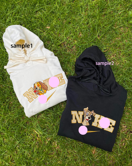 La.dy and The Tr.amp Embroidered Sweatshirt, Cute Sweatshirt, Couple Hoodie