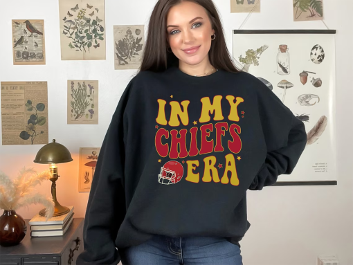 In My Chiefs Era Sweatshirt, Kelce T-Shirt, America Football Sweatshirt, Chief Era Shirts KC Football Swiftie Kansas City Taylor Swift Merch