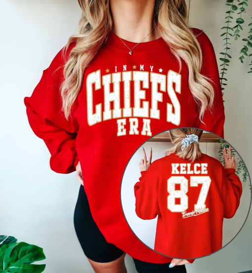 Retro In My Chiefs Era Shirt Travis Kelce NFL Kansas City Football Shirt, Kansas City American Football Shirt, Travis Kelce The Eras Tour