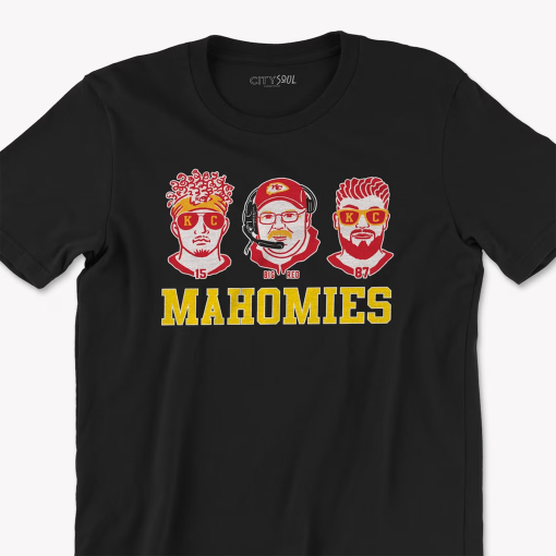 Mahomies KC football shirt | funny mahomes chiefs DARK tshirt | kansas city football mahomes unisex tee | football KC chiefs 22city-004d