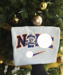 Personalized Hockey Embroidered Sweatshirt oilers fan Embroidered…