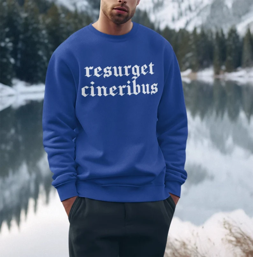 Resurget Cineribus Unisex Crewneck Sweatshirt, Sports Football Fan Sweatshirt, Latin Inspirational Gifts for Him, Dad Gift, Husband Gift