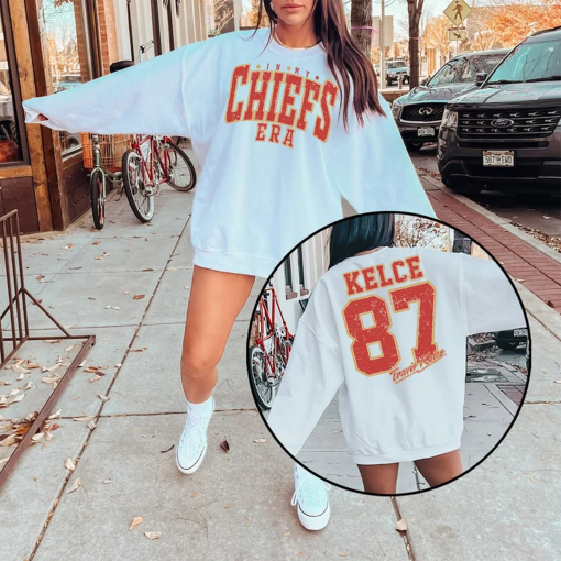 “Retro In My Chiefs Era Shirt Travis Kelce NFL Kansas City Football Shirt, Kansas City American Football Shirt, Travis Kelce The Eras Tour “