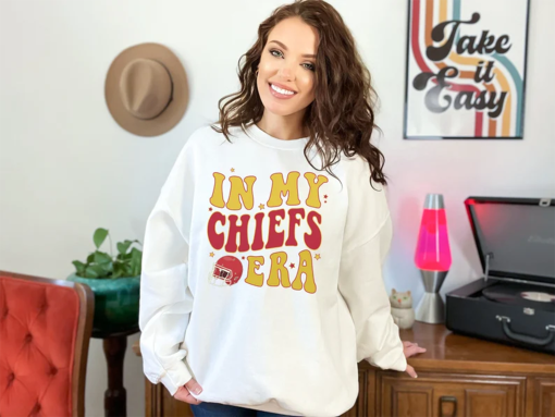 In My Chiefs Era Sweatshirt, Kelce T-Shirt, America Football Sweatshirt, Chief Era Shirts KC Football Swiftie Kansas City Taylor Swift Merch