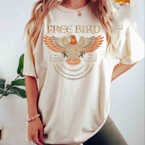 Free Bird Shirt, Comfort Colors Band TShirt, Old School Band T-shirt, Retro Music Shirt, Rock Band Tee, Oversized Trendy Shirts