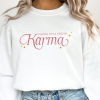 Karma Is The Guy On The Chiefs Sweatshirt, Chiefs Era Shirt, Go Taylor’s Boyfriend, Chiefs Karma, Kansas City Football Tee