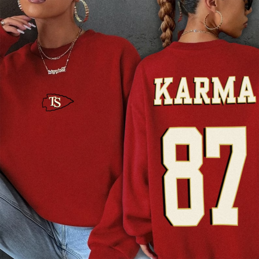 Karma 87 Sweatshirt, Karma is the Guy on the Chiefs Shirt, In my Chiefs Era Sweatshirt