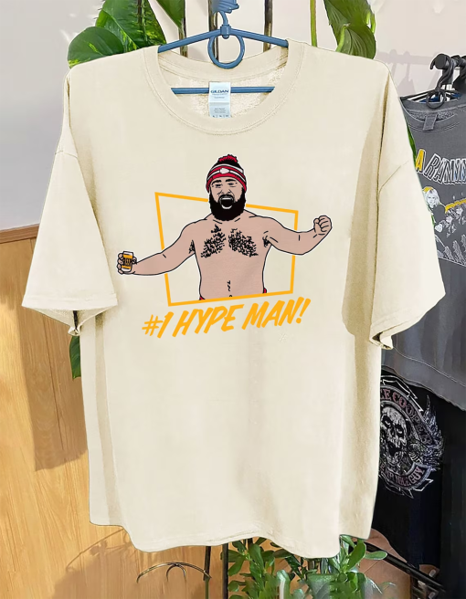 Jason Kelce #1 Hype Man T-Shirt, Jason Kelce Shirt Off, Funny Kelce Shirt, Retro Kelce Shirt, Sport Gift, Football Fan Tee