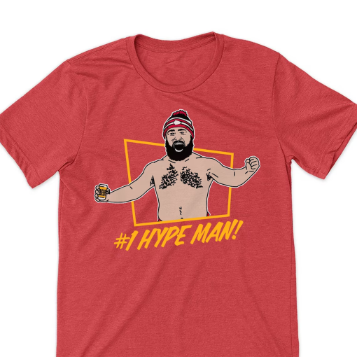 Jason Kelce #1 Hype Man T-Shirt, Jason Kelce Shirt Off, Funny Kelce Shirt, Retro Kelce Shirt, Sport Gift, Football Fan Tee