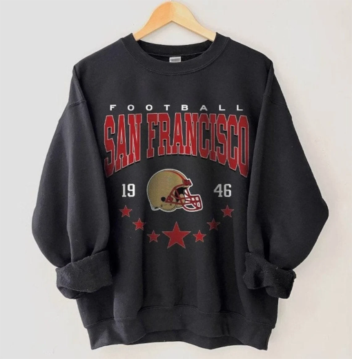 San Francisco Football Sweatshirt, Vintage Style San Francisco Football Crewneck, Football Sweatshirt, SF Football Sweatshirt, Football tee