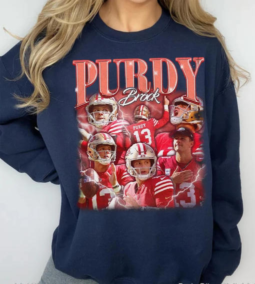 Vintage Brock Purdy shirt,Retro American Football Shirt,Retro 90s Graphic Design Football Bootleg Gift,Gift for fans