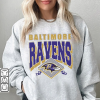 Ravens Football Sweatshirt, Retro Raven Team Mascot Bootleg Faded Oversized Crewneck Sweatshirt, Vintage Blitz Football Fan Apparel