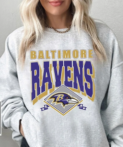 Vintage Baltimore Ravens Football Sweatshirt, Vintage Ravens…