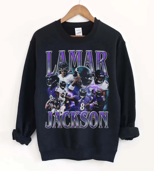 Vintage 90s Lamar Jackson Shirt,Football Gift For Fan,American Football Shirt,Classic 90s Graphic Tee,Game Day Shirt,Bootleg Shirt