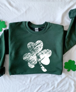 Retro Shamrock Sweatshirt, Womens Shenanigans Sweatshirt, Cute…