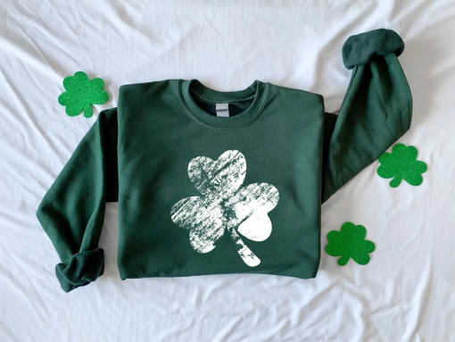 Retro Shamrock Sweatshirt, Womens Shenanigans Sweatshirt, Cute St Patricks Day Sweatshirt, Lucky Sweatshirt, Irish Shirt, Four Leaf Clover