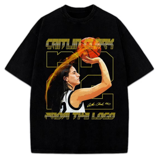 Caitlin Clark T-Shirt From The Logo Custom Fan Art Graphic Tee