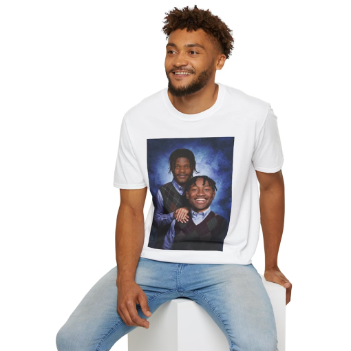 Lamar Jackson Zay Flowers Step Brothers T Shirt Baltimore Ravens AFC Championship Game