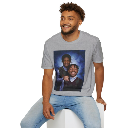 Lamar Jackson Zay Flowers Step Brothers T Shirt Baltimore Ravens AFC Championship Game