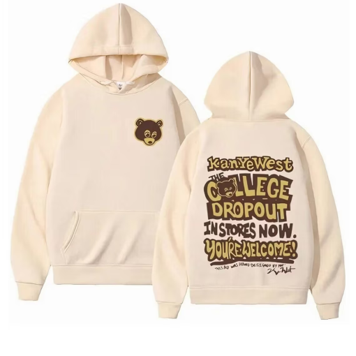 Kanye West Hoodie Streetwear Unisex | Kanye West The College Dropout Hoodie | Hip Hop Urban Clothing | Premium Quality Sweatshirt