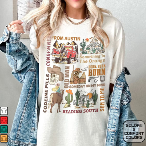 The Burn Burn Burn Tour 2024 Shirt For Fan, Zach Bryan Country Music, Western Shirt, Zach Bryan 2024 Shirts, Music Shirt 24124VLRM-25