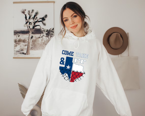 Come And Take It Texas Sweatshirt ,Texas Hoodie,I Stand With Texas Shirt, National Guard Shirt,Barbed Wire Shirt, Texas Border